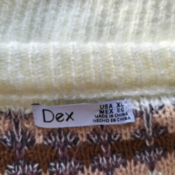 DEX Drop Shoulder Puff Sleeve Knit Sweater  Sz XL - Picture 8 of 15